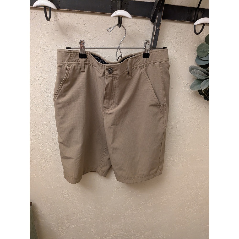 Gerry‎ Mens Khaki Textured Performance Shorts Casual Outdoor Comfort Size 32